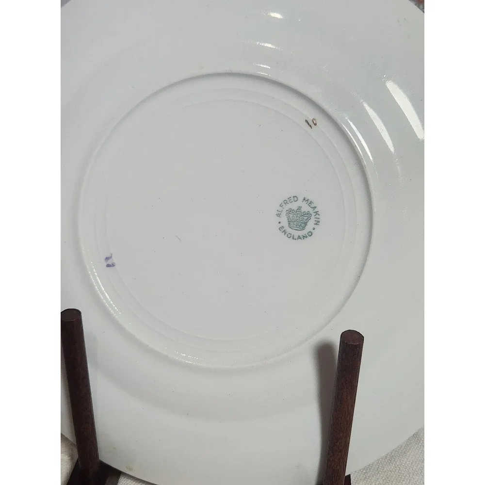 Alfred Meakin England Ironstone China Set 14pc Floral Border Dinnerware Antique